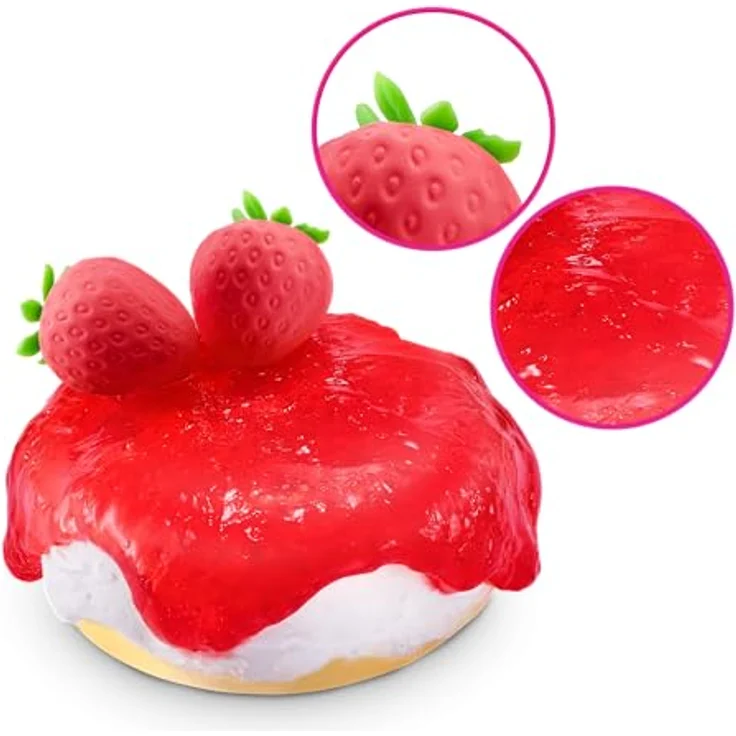 Slime Mart kleine Tüte (ERDBEER-KÄSEKUCHEN) von ZURU, 2er Pack, Soft-Schleim-Herstellungsset für Kinder und Kidults, für kreative Küchenkreationen und sensorisches Spielen – Bild 4
