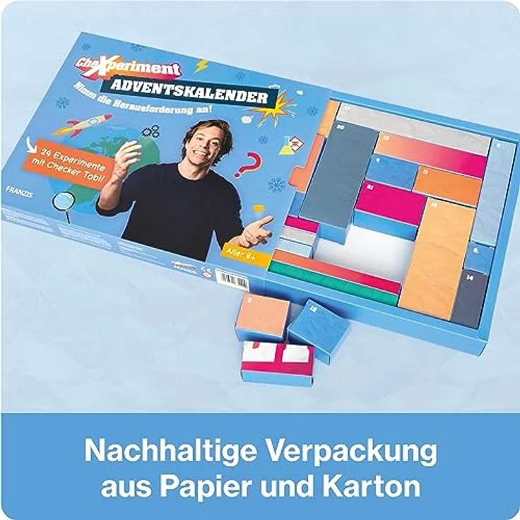 FRANZIS 67220 - CheXperiment Adventskalender, 24 lustige und verblüffende Experimente mit Checker Tobi, für Kinder ab 8 Jahren – Bild 5