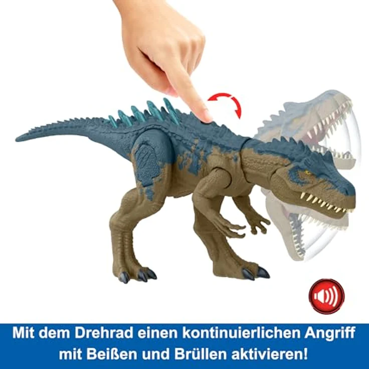Mattel Jurassic World Allosaurus-Dinosaurier mit HRX50-Funktion, ca. 43 cm, lebensechte Bewegung und AR-Erlebnis – Bild 3
