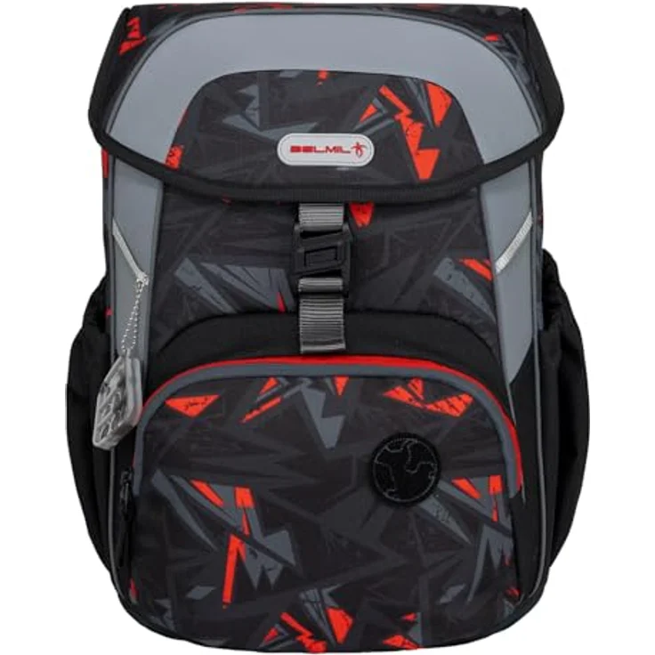 Belmil Schulranzen "Maxi" 2025, 22 Liter Volumen, 5tlg. Set für Jungen, Ninja Design, ergonomisch, mit Magnetverschluss und reflektierenden Elementen – Bild 8