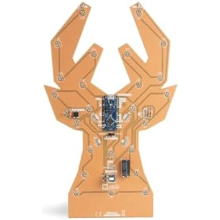 Whadda Löt- und Programmierbausatz XL-Platine Poly Rentier mit Holzhalter, kreativer STEM-Bausatz für Bildung und Projekte – Bild 4