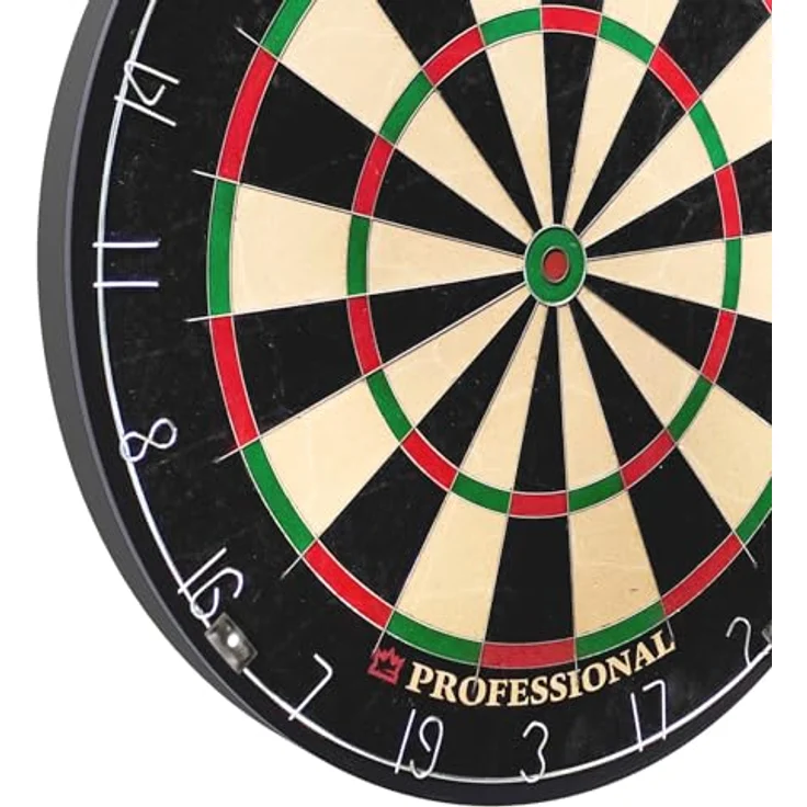 Kings Dart Steeldartscheibe Professional, Ø 45 cm aus Sisal mit präzisem Messerklingenstahl Spider, inklusive Wandaufhängung – Bild 4