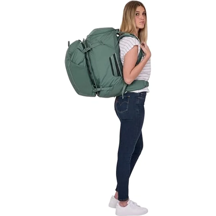 Thule Trekkingrucksack Landmark Travel 60L Women, robuster Reiserucksack aus 420D Dobby Polyester, an weibliche Anatomie angepasst – Bild 6