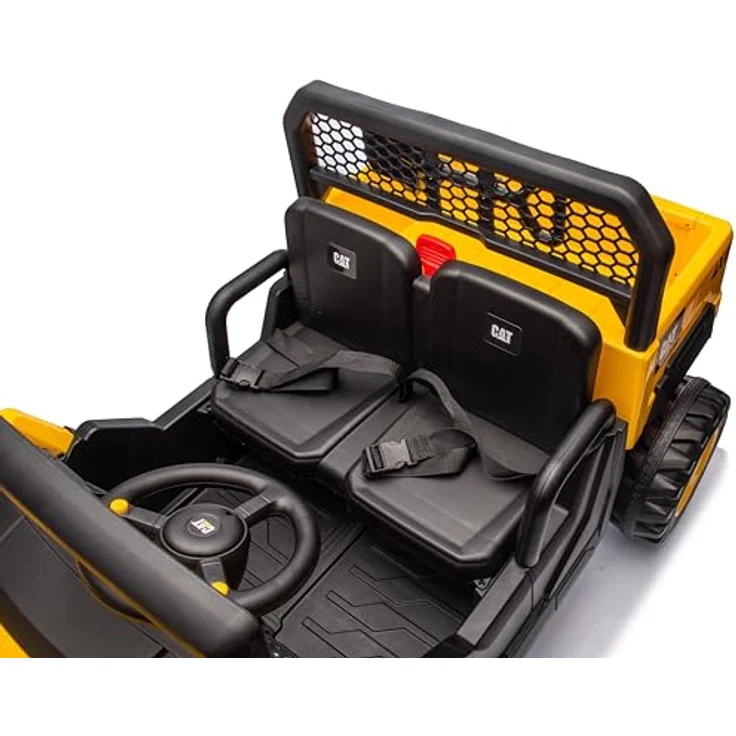 Sun Baby CAT Elektro Kinderauto Offroad Geländewagen Zweisitzer 12V 10Ah, gelb, mit MP3-Player und Fernbedienung – Bild 6