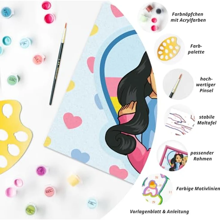 Ravensburger Malen nach Zahlen CreArt Barbie-Duo, 15 Acrylfarben, Made in Europe, für Kinder ab 9 Jahren – Bild 5