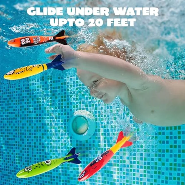 JOYIN 8 Stück Hai-Tauchspielzeug, buntes Wasserspielzeug mit 7,7"/19 cm Größe, hoch qualitativ und ungiftig, schnell sinkend für Kinder, ideal für Sommeraktivitäten und Unterwassertraining – Bild 2