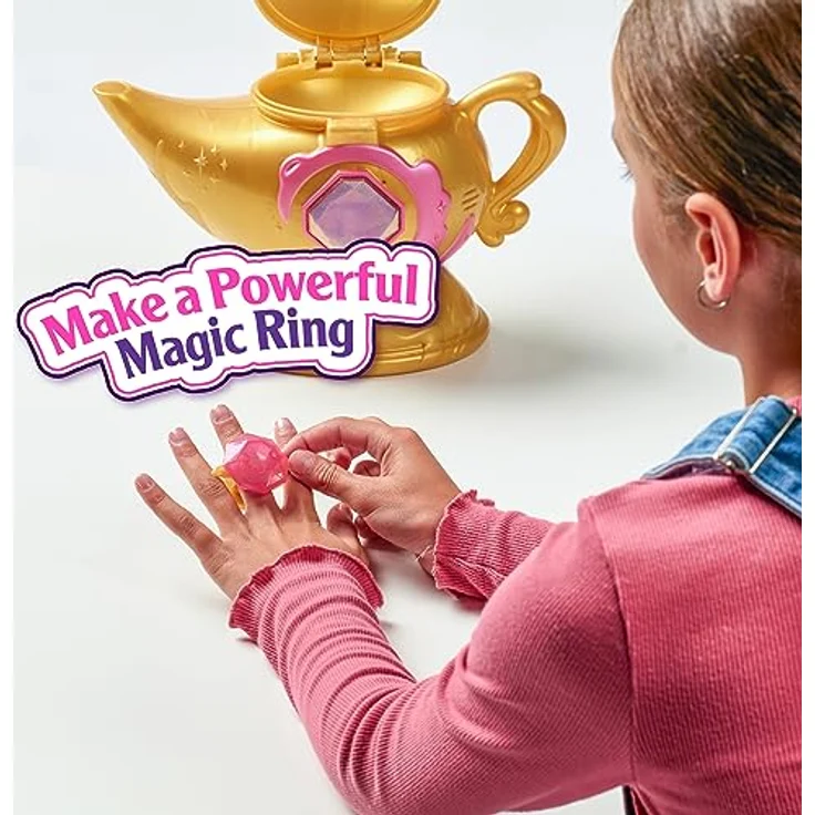 Magic Mixies Magische Wunderlampe mit 20 cm großem interaktivem pinkem Mixie-Plüschtier und echtem Nebel. Mit über 60 Geräuschen und Reaktionen – Bild 3
