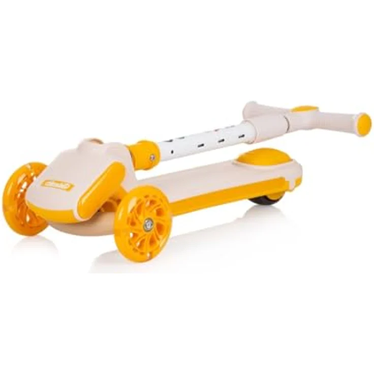 Chipolino Kinderroller Rapido Anti-Rutsch-Griffe, Hinterradbremse, klappbar, LED, gelb – Bild 5