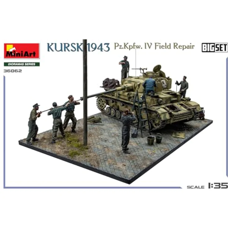 Mini Art MA36062 1/35 Kurusuk 1943 Nr. IV Panzer Reparatur Set mit 7 Figuren und Diorama Zubehör – Bild 3