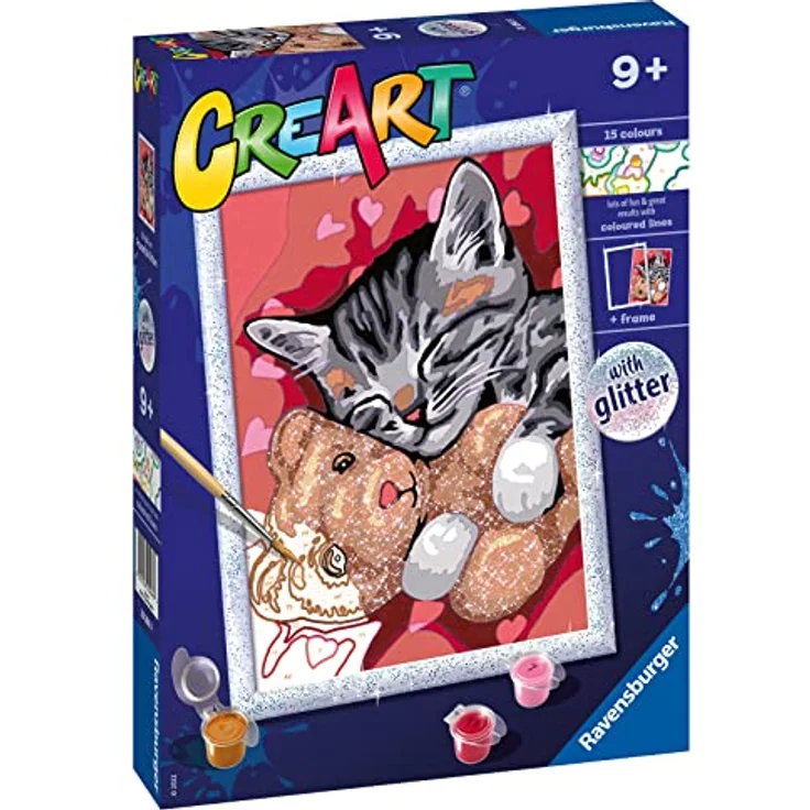 Ravensburger CreArt Serie D Classic Kätzchen und sein Bär – Bild 2