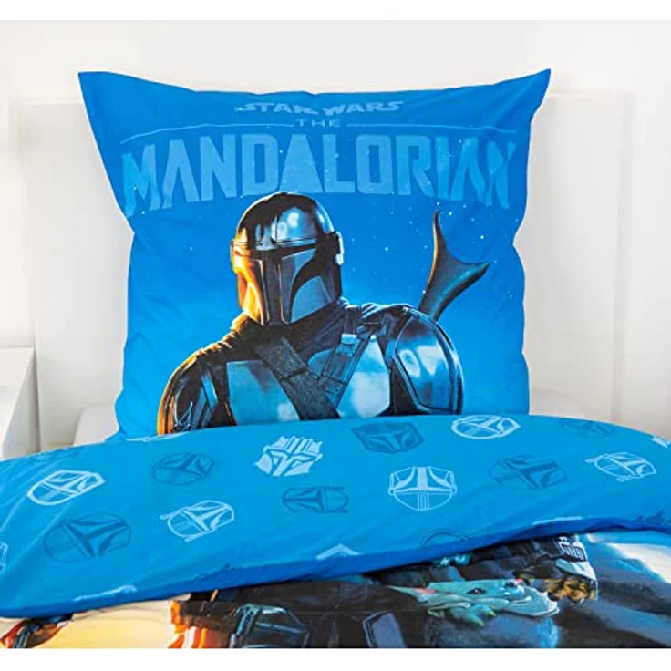 Star Wars Wende Bettwäsche Set The Mandalorian 2 tlg. 135 x 200 cm 80 x 80cm - Preisvergleich – Bild 5