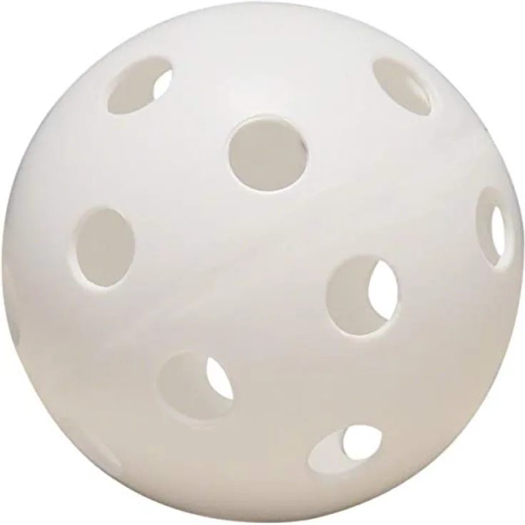 Pickleball, Wiffle Ball Kunststoff Baseball Übungsball, Scoopball Fangspiel, Fangballspiel, Lochball für Floorball und Unihockey, Durchmesser 9 cm