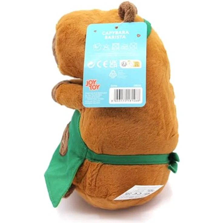 Joytoy Hug-a-Capybara 24146, Plüsch Capybara Barista 21 cm, braun-grün, weich und pflegeleicht, geeignet für Kinder – Bild 5