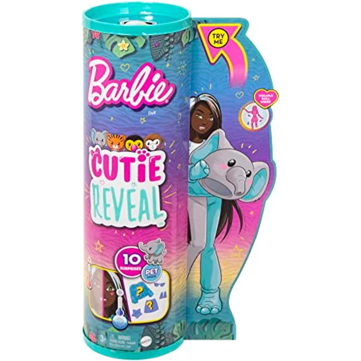 Mattel HKP98 Cutie Reveal Barbie Jungle Series - Elephant – Bild 7