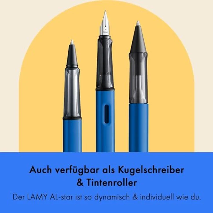 LAMY Füller AL Star 028 Ocean BLAU Stärke M, Leichtgewichtiger Füllhalter aus Aluminium mit polierter Edelstahlfeder – Bild 6