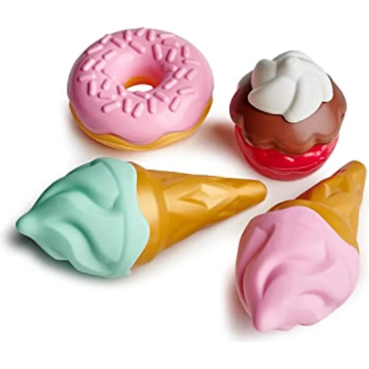 Falk Träger 708, Rutschauto mit Aufbewahrung unter dem Sitz, für motorische Entwicklung, inklusive Zubehör in Form von Eis, Donut und Cupcake, hergestellt in Frankreich – Bild 3