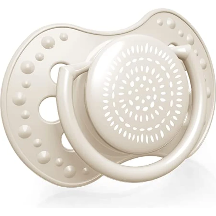 LOVI Schnuller 6-18 Monate, Silikon, BPA-frei, Hygieneschutzhülle, Harmony Kollektion, 2 Stück, Beige – Bild 3