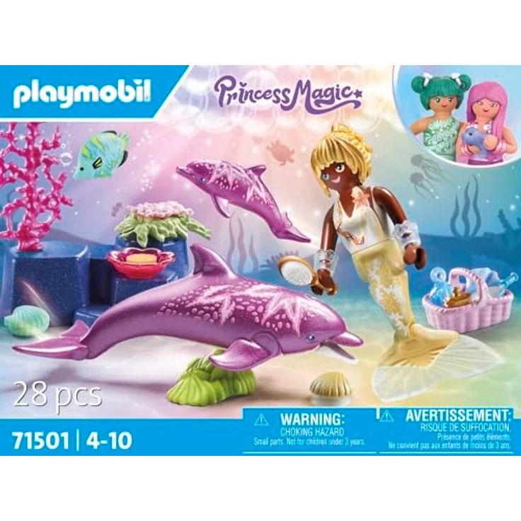 Playmobil® Konstruktions-Spielset Meerjungfrau mit Delfinen (71501), Princess Magic, (28 St), Made in Europe – Bild 5
