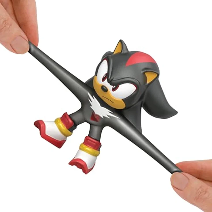 Moose Heroes of Goo Jit Zu Sonic the Hedgehog Chaos Emerald SHADOW Stretchy Hero, 10,1 cm groß, dehnbar mit Chaos-Edelstein – Bild 5