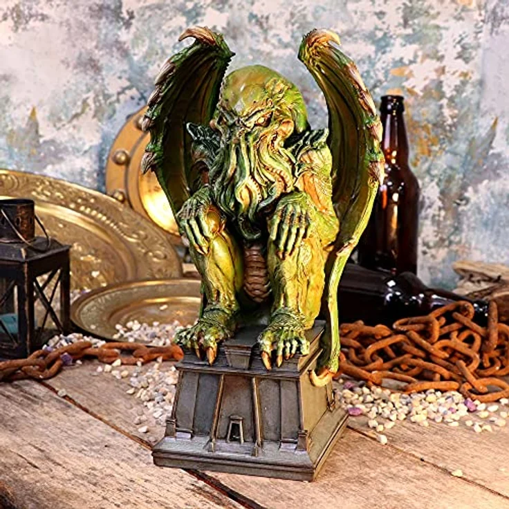 Nemesis Now Cthulhu, Sammelfigur aus Harz, handbemalt, smaragdgrün, mit Sockel – Bild 2