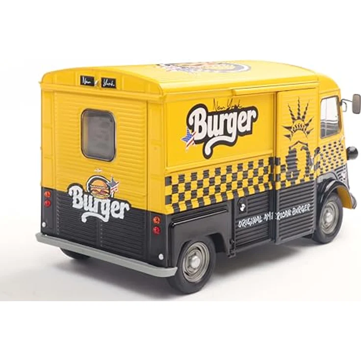 Solido 1:18 Citroën Type HY NYC BURGER, detailgetreues Die-cast Spielzeugauto in gelb mit stabiler Präsentationsbasis – Bild 7