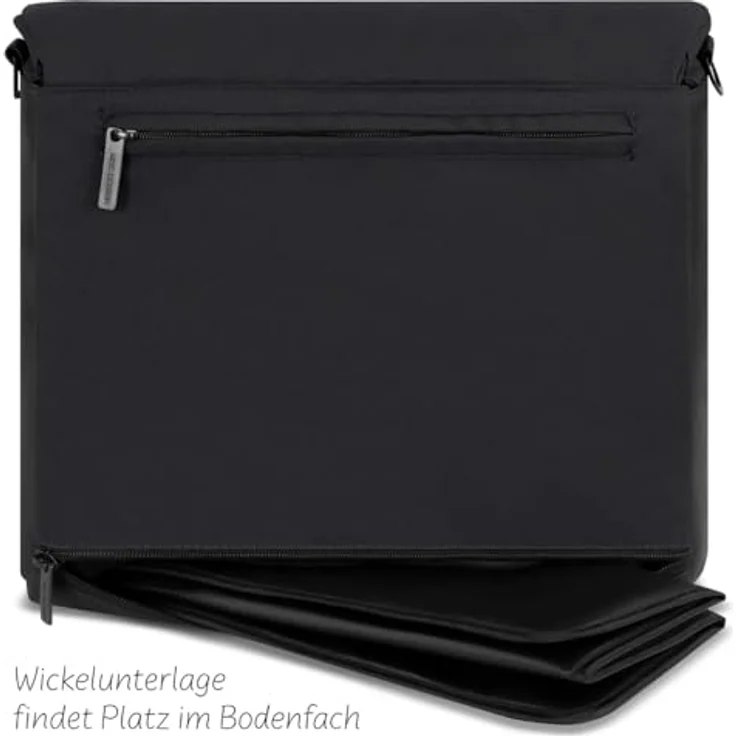 ABC Design Wickeltasche ABC Design Wickeltasche Urban, 2025 Modell, Messenger-Bag Design, praktische Fächer, inkl. Zubehör, Coal – Bild 4