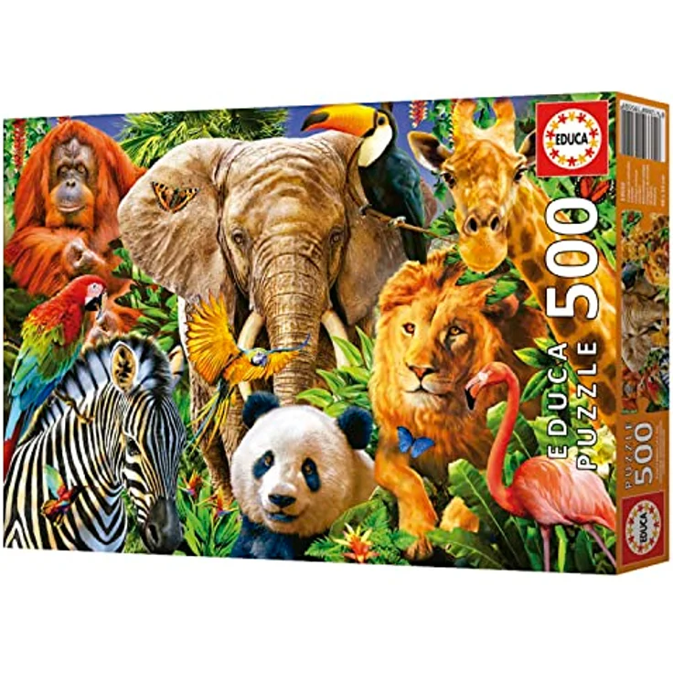 Educa Puzzle 500 Teile Wildtiere, Tierpuzzle für Erwachsene und Kinder ab 11 Jahren, FSC-zertifiziert, gelegte Größe 48 x 34 cm – Bild 4