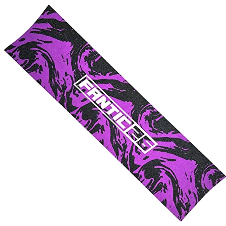 Fantic26 Stuntscooter Fantic26 Stunt-Scooter Griptape 58,5cm x 15,5cm Swirl Schwarz/Lila, reißfestes PVC Material, einfache Montage – Bild 2