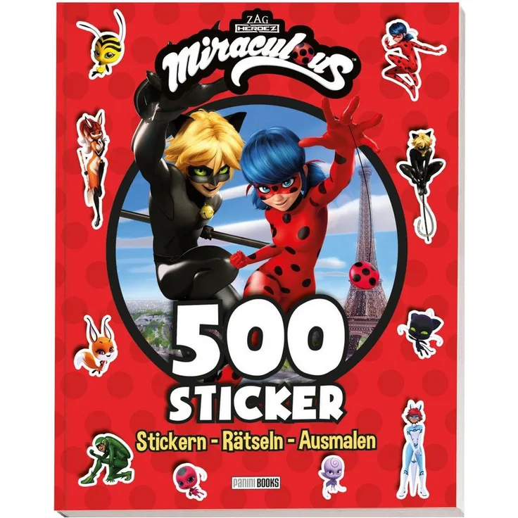 Panini Sticker Miraculous - 500 Sticker - Stickern - Rätseln - Ausmalen