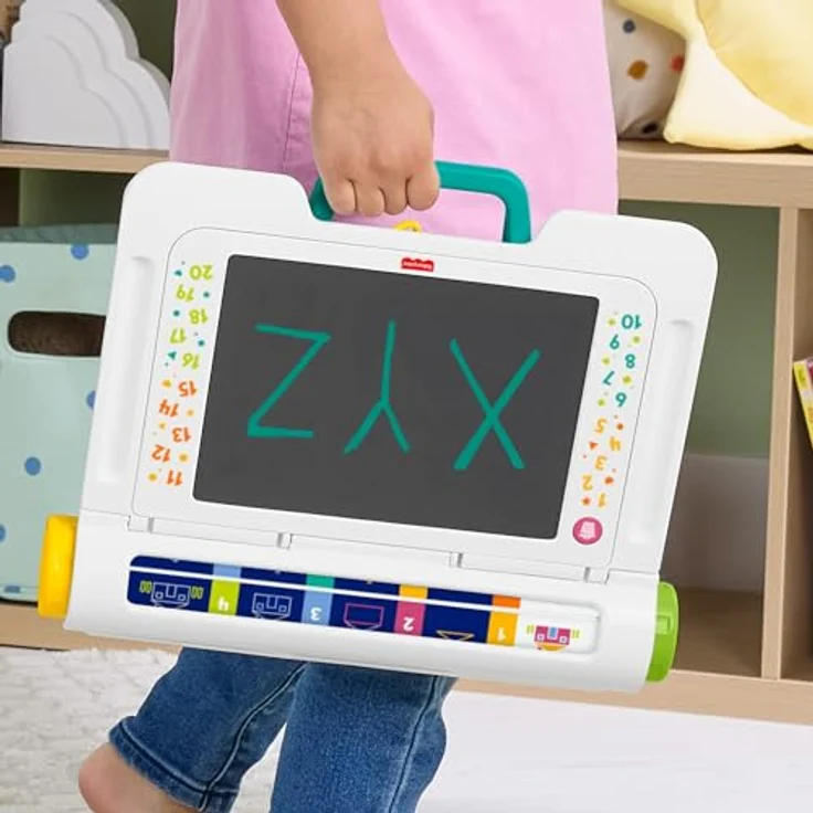 Fisher-Price® Doodle Pro Lernstation, abwischbares Zeichenbrett mit Stylus-Stift und 6 Schablonen, ideal für kreative Kinder – Bild 6