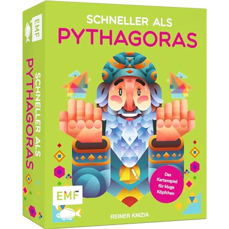 EMF Kartenspiel: Schneller als Pythagoras, für 2 bis 6 Spieler, inklusive Würfel für 3 Schwierigkeitsstufen – Bild 1