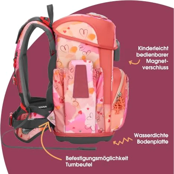 Step by Step Schulranzen Cloud, Dog Kira, mit 1 Vordertasche und 2 Seitentaschen, verstellbar und geeignet für Kinder ab 5 Jahren – Bild 3
