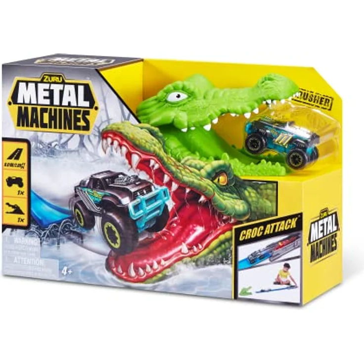 ZURU Metal Machines - Krokodil Rennbahn + Auto, aufregendes Rennspielzeug für Kinder ab 3 Jahren – Bild 2