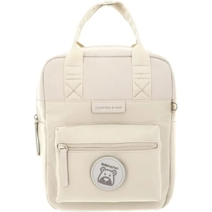 Kapten & Son Bergen Kinderrucksack 23 cm, beige, 100% Polyester, 28 cm x 11 cm x 23 cm