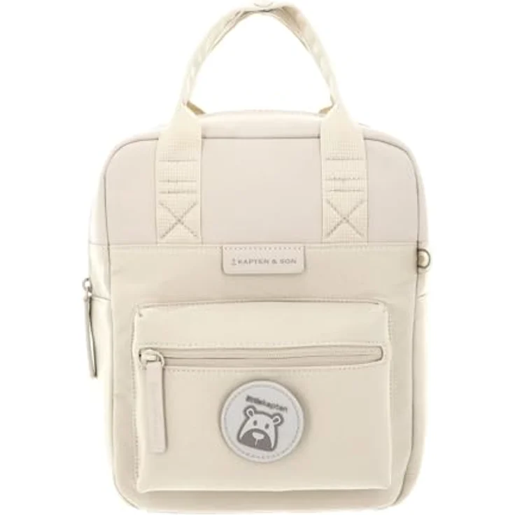 Kapten & Son Bergen Kinderrucksack 23 cm, beige, 100% Polyester, 28 cm x 11 cm x 23 cm – Bild 1