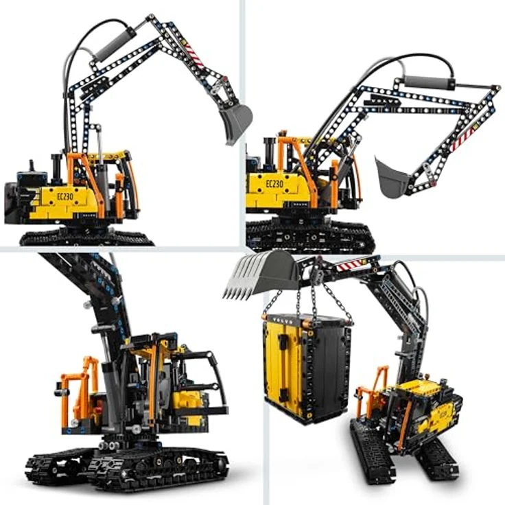 LEGO Technic Volvo FMX LKW mit EC230 Electric Raupenbagger, Baufahrzeuge Spielzeug für Kinder ab 10 Jahren, Bagger-Spielzeugset 42175 – Bild 4