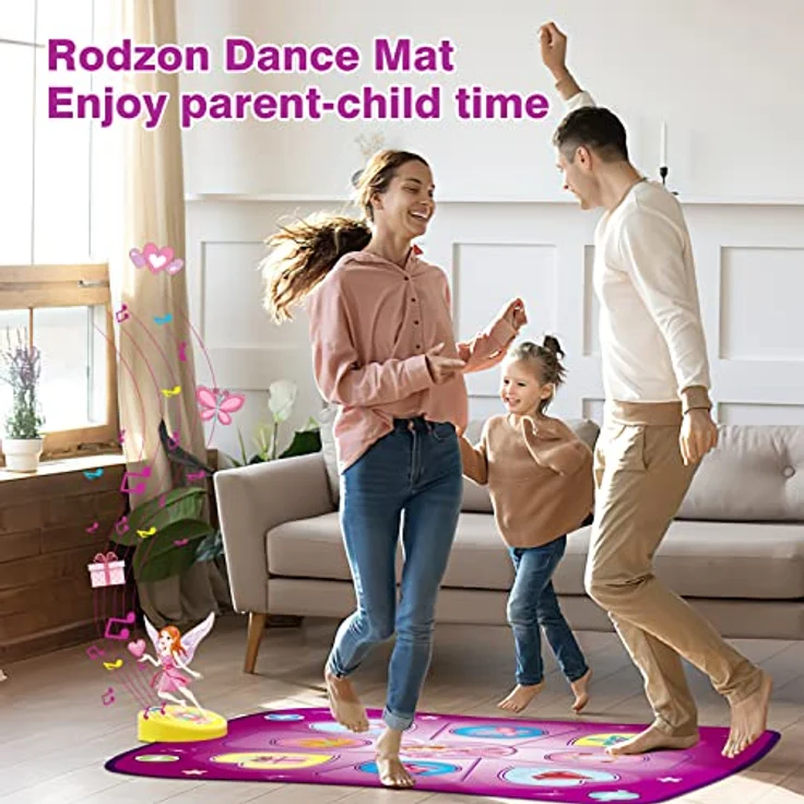 Tanzmatte Kinder Spielzeug Geschenke für Mädchen Jungen Alter 3 4 5 6 7 8+ Jahre, Musikmatte mit Herausforderung Modi LED Anzeige Integrierter Musik, Weihnachten Geburtstag Kinderspielzeug (Violett) – Bild 6