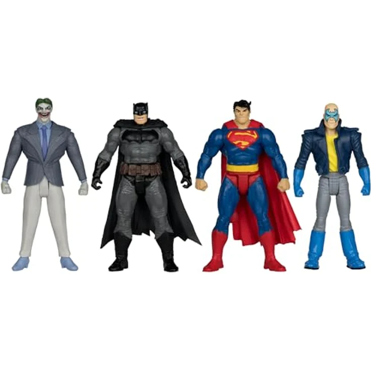 McFarlane DC Direct Page Punchers 4er-Pack Actionfiguren, Batman (Black Suit), Son of Batman (Dark Knight Returns #3), Superman, Joker (Dark Knight Returns #4), 7 cm – Bild 1