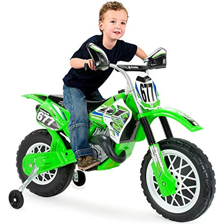 Injusa Avigo Scrambler Elektromotorrad für Kinder ab 36 Monaten, 6V Elektrofahrzeug, max. 5 km/h, mit Stützrädern – Bild 4