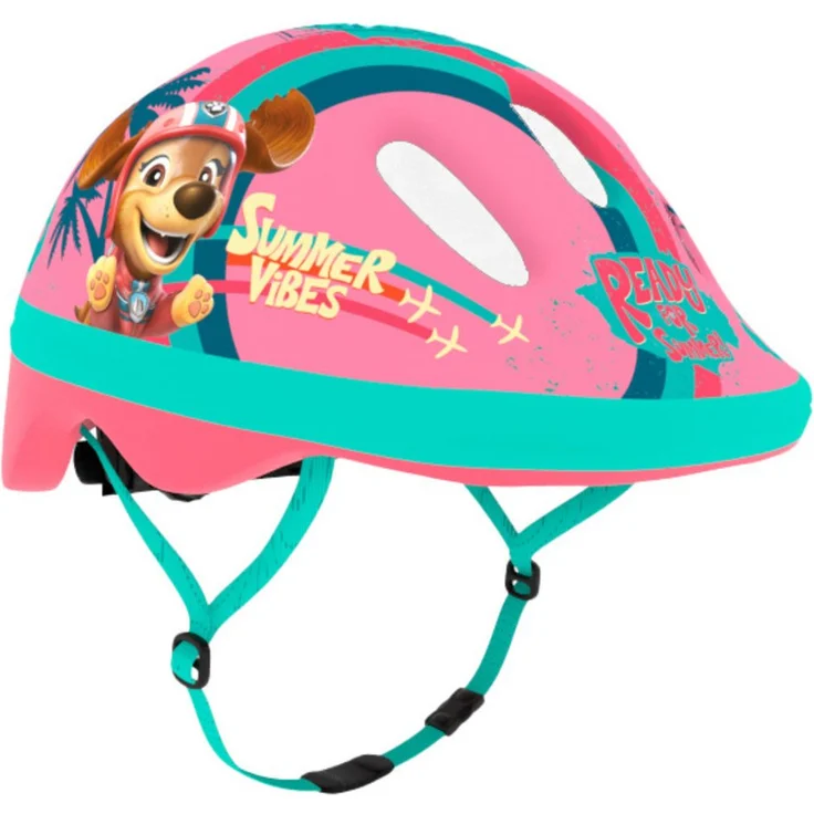 Seven Polska Kinderfahrradhelm Klein-Kind "PAW PATROL GIRLS", XS: 44-48cm, ca. 1 - 2.5 Jahre, Matte PVC-Beschichtung, EPS-Schaum, 170g, Pink – Bild 1
