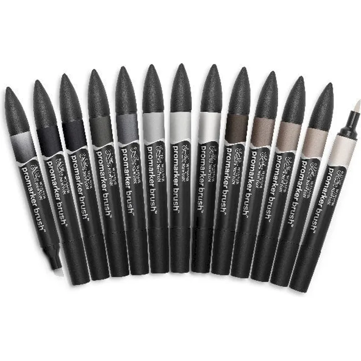 Winsor & Newton, Marker, Brush marker 12+1 neutrale Töne (neutrale Töne)