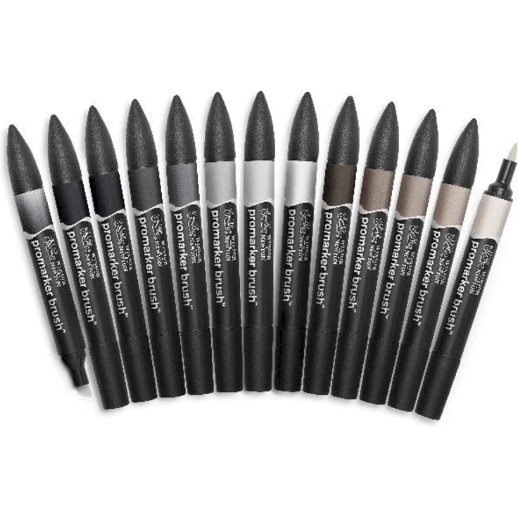 Winsor & Newton, Marker, Brush marker 12+1 neutrale Töne (neutrale Töne) – Bild 1