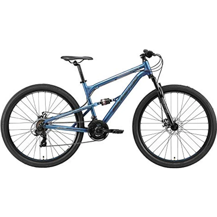 BIKESTAR Fully Aluminium Mountainbike Shimano 21 Gang Schaltung, Scheibenbremse 29 Zoll Reifen | 17.5 Zoll Rahmen Alu MTB Vollgefedert | Blau – Bild 2