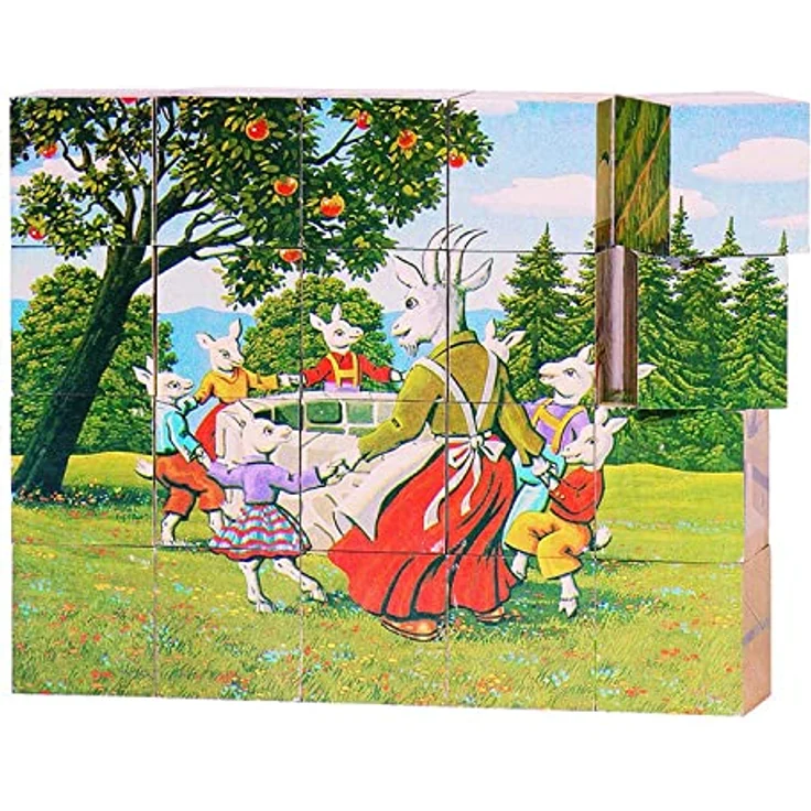 Würfelpuzzle Märchen Holz – Bild 2