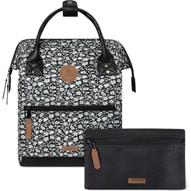 Cabaia Adventurer All Over Small Kinderrucksack, 32 cm, grau, 100% Nylon, 23 x 13 x 32 cm – Bild 1