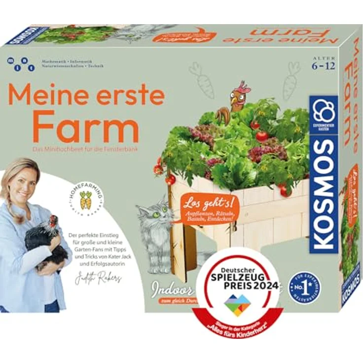 Kosmos Experimentierkasten Judith Rakers Meine erste Farm, Made in Germany, Mini-Hochbeet und interaktive Anleitung – Bild 2
