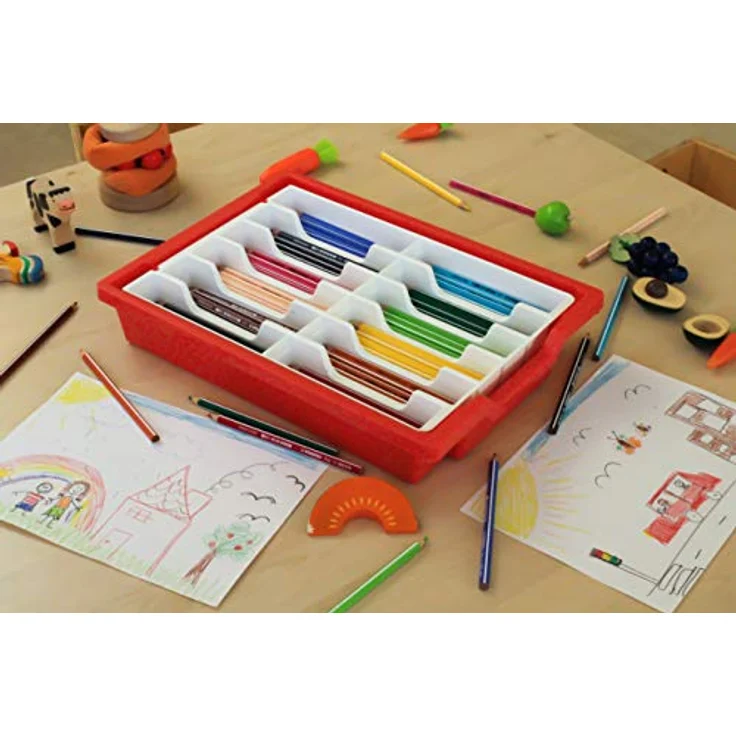 Dreikant-Buntstift - STABILO Trio dick - 96er Box - mit 12 verschiedenen Farben – Bild 4