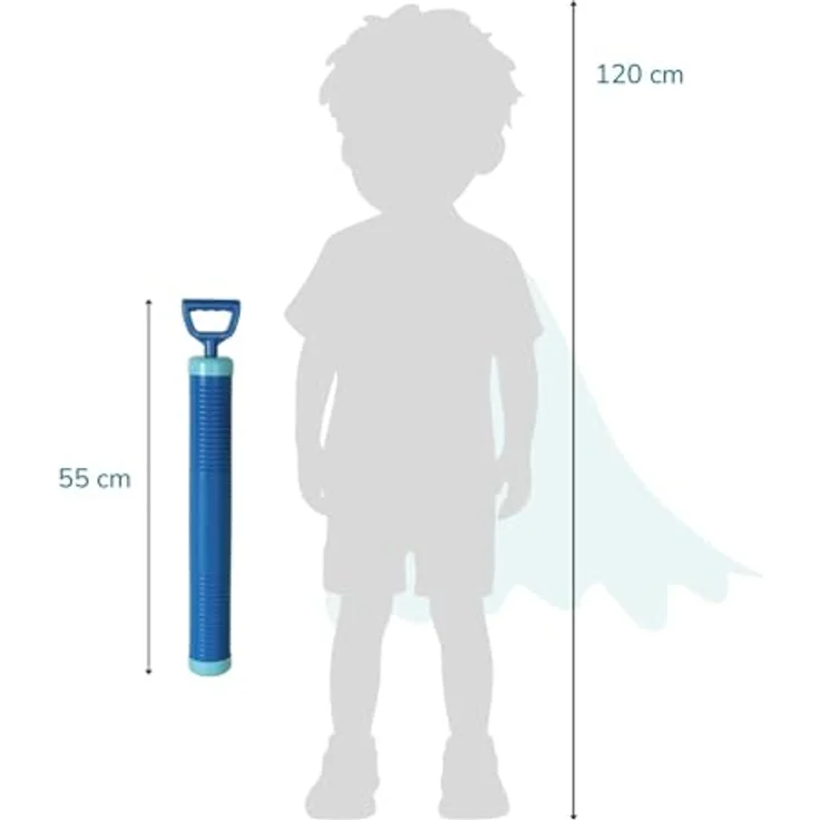 alldoro 60112 - Water Shooter ca. 55 cm, Wasserspritze Reichweite bis zu 12 Meter, Wasserkanone mit 190 ml Wassertank, Wasserspritzpistole für Strand, Garten und Freizeit, für Kinder ab 3 Jahren – Bild 7
