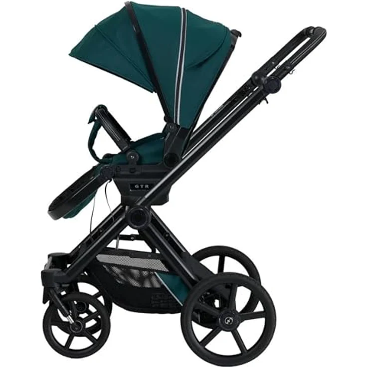 Hartan Kinderwagenset IVY GTR, 3-teiliges Outdoorset in Petrol, mit Federung, 5-Punkte-Gurt und klappbarer Fußstütze, Made in Germany – Bild 10