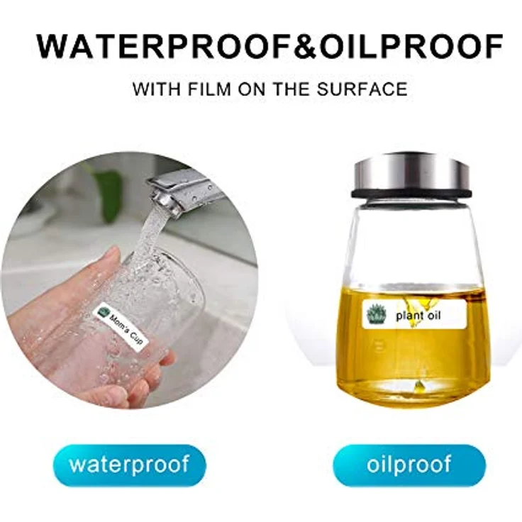 NIIMBOT D11 Etikettendruckpapier, standard laminiert, wasserdicht, ölfest, reißfest, für NIIMBOT D11 Label Maker, Pflanzenmotiv – Bild 3